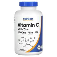 Vitamin C with Zinc Витамин C Nutricost 240 капсул
