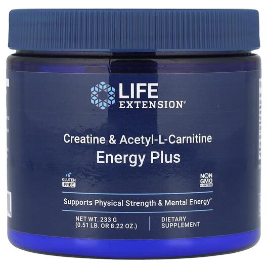 Основное фото товара Креатин, Creatine & Acetyl-L-Carnitine Energy Plus, 233 г