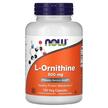 Фото товара NOW, L-Орнитин 500 мг, L-Ornithine 500 mg, 120 капсул