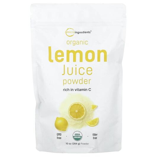 Основне фото товара Organic Lemon Juice Powder, Порошковий сік, 284 г