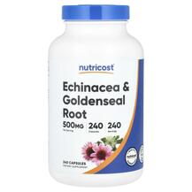 Ехінацея Echinacea & Goldenseal Root 500 mg Nutricost