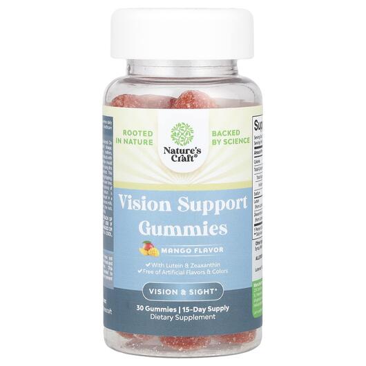Основне фото товара Vision Support Gummies Mango, Підтримка здоров'я зору, 30 та