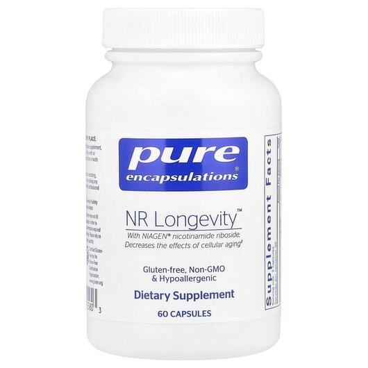 Основне фото товара Pure Encapsulations, NR Longevity, Нікотинамід рибозид, 60 капсул