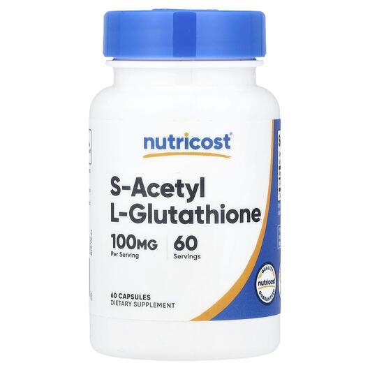 Основное фото товара S-ацетил L-глутатион, S-Acetyl L-Glutathione 100 mg, 60 капсул