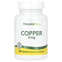 Copper 3 mg 90 Медь 3 мг Natures Plus 90 таблеток