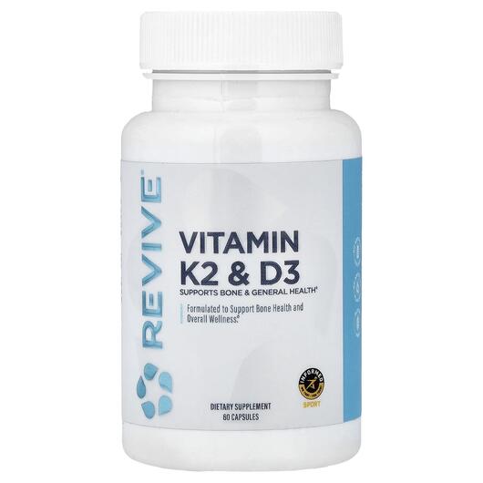Основне фото товара Revive, Vitamin K2 & D3, Вітамін K2, 60 капсул