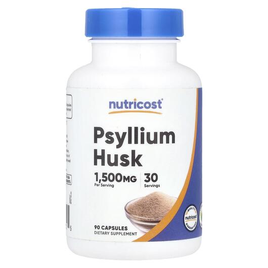 Основне фото товара Nutricost, Psyllium Husk 1500 mg, Псиліум, 90 капсул