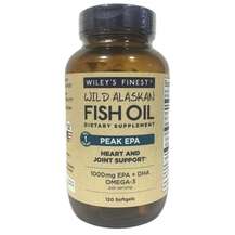 Wiley's Finest, Wild Alaskan Fish Oil, Омега 3, 120 капсул
