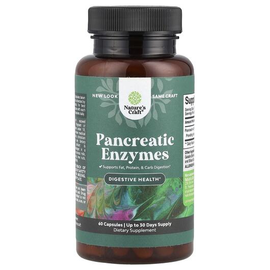 Основне фото товара Nature's Craft, Pancreatic Enzymes, Ферменти, 60 капсул