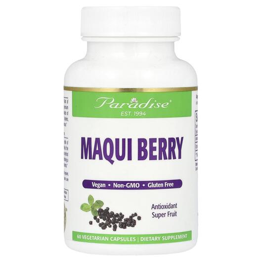 Основне фото товара Paradise Herbs, Maqui Berry, Мака, 60 капсул