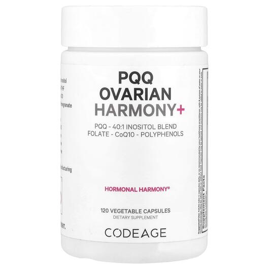 Основное фото товара Витамин B14 Пірролохінолінхінон, PQQ Ovarian Harmony+, 120 капсул