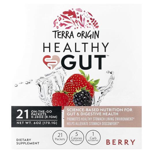 Основне фото товара Terra Origin, Healthy Gut Berry, Підтримка кишківника, 21 шт