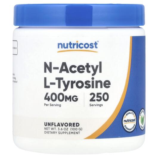 Основное фото товара Nutricost, L-Тирозин, N-Acetyl L-Tyrosine Unflavored, 100 г