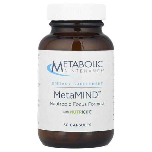 Основное фото товара Metabolic Maintenance, Поддержка мозга, MetaMIND, 30 капсул