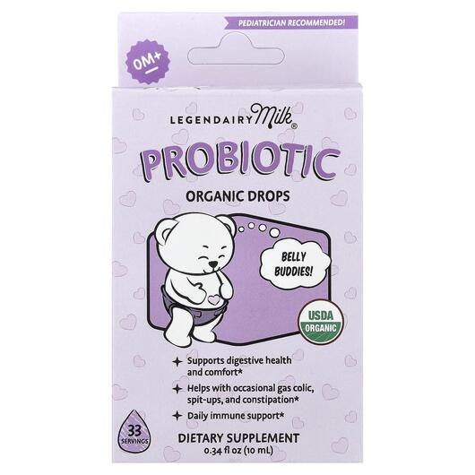 Основне фото товара Probiotic Organic Drop 0+ Months, Пробіотики, 10 мл