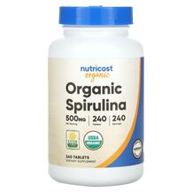 Спіруліна Organic Spirulina 500 mg Nutricost