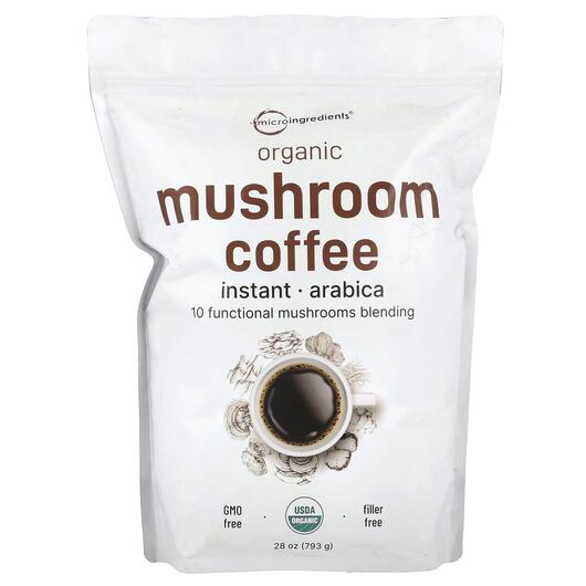 Основное фото товара Micro Ingredients, Грибы, Organic Instant Mushroom Coffee, 793 г