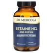 Фото товару Betaine HCL and Pepsin 650 mg, Бетаїн Гідрохлорид, 90 капсул