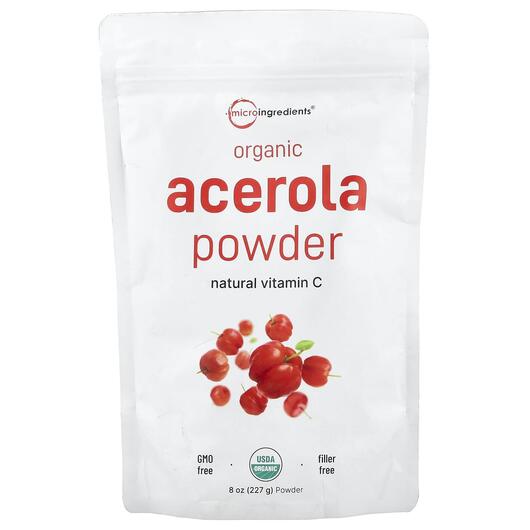 Основное фото товара Micro Ingredients, Ацерола, Organic Acerola Powder, 227 г
