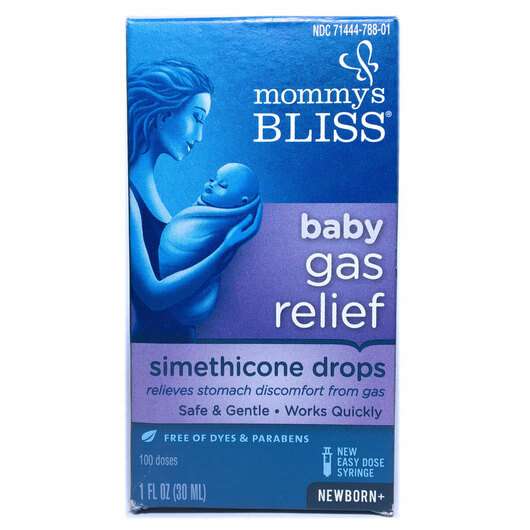 Основне фото товара Mommy's Bliss, Baby Gas Relief, Краплі від здуття животика, 30 мл
