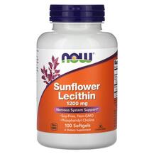 Sunflower Lecithin 1200 mg Лецитин NOW Foods 100 капсул