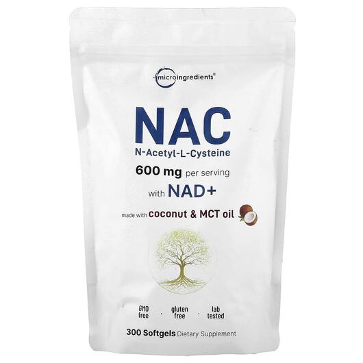 Основне фото товара Micro Ingredients, NAC With NAD+, Нікотинамід НАД+, 300 капсул
