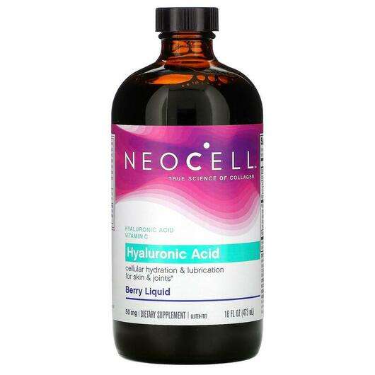 Основне фото товара Neocell, Hyaluronic Acid Berry Liquid 50 mg, Гіалуронова кисло...