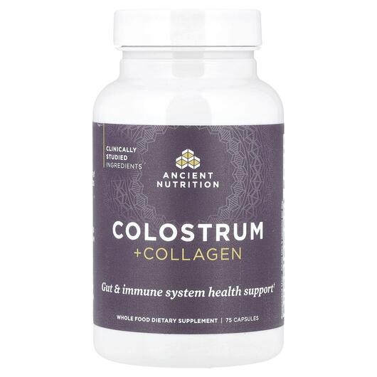 Основне фото товара Ancient Nutrition, Colostrum + Collagen, Колаген, 75 капсул