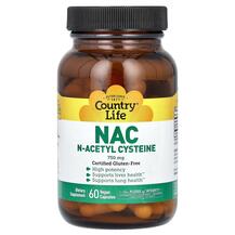 N-ацетилцистеїн NAC N-Acetyl Cysteine 750 mg Country