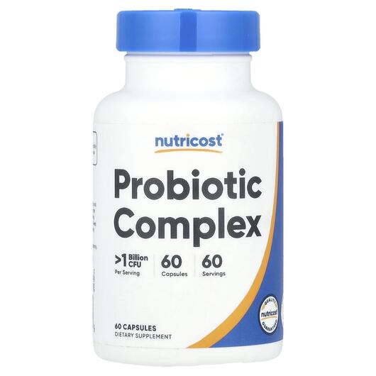 Основне фото товара Nutricost, Probiotic Complex 1 Billion CFU, Пробіотики, 60 капсул