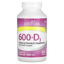 Кальцій 600 мг з D3 600+D3 Calcium Supplement 21st