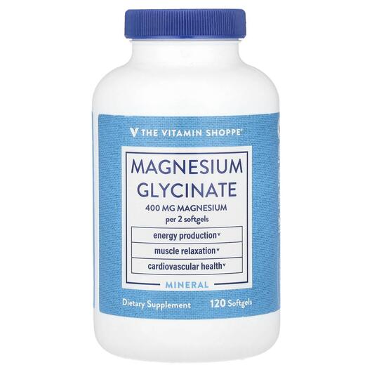 Основне фото товара Magnesium Glycinate 400 mg, Гліцинат магнію, 120 капсул