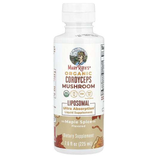 Основне фото товара Organic Cordyceps Mushroom Liposomal Maple Spice, Гриби, 225 мл
