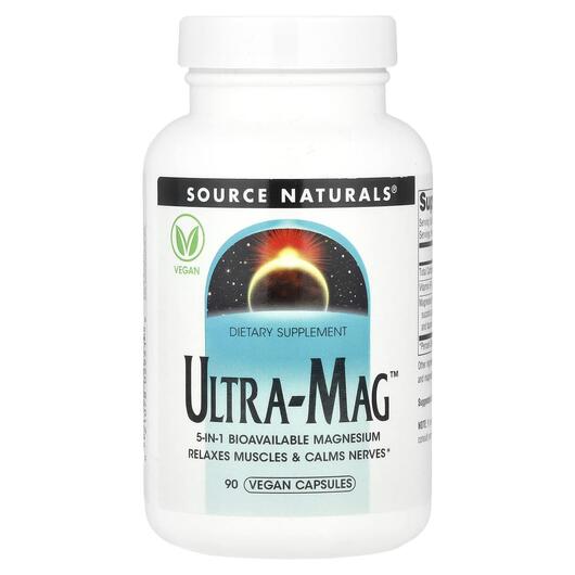 Основное фото товара Source Naturals, Магний B6, Ultra-Mag, 90 капсул