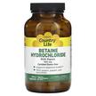 Фото товару Betaine Hydrochloride with Pepsin, Бетаїн Гідрохлорид, 250 таблет