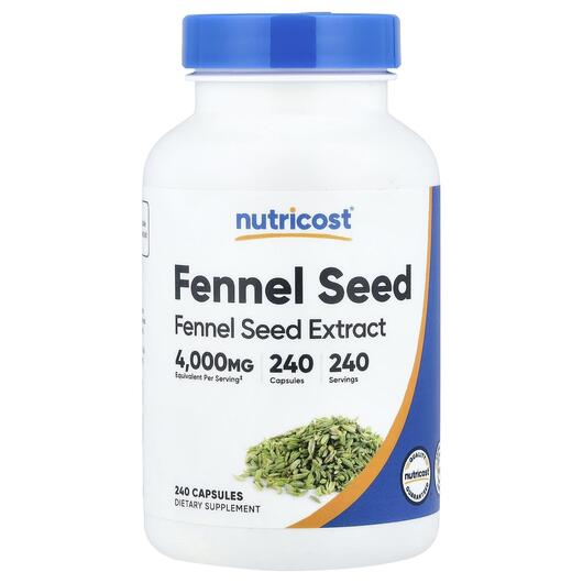 Основне фото товара Nutricost, Fennel Seed, Фенхель, 240 капсул