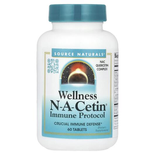 Основное фото товара Source Naturals, N-ацетилцистеин, Wellness N-A-Cetin, 60 таблеток