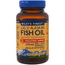 Wiley's Finest, Wild Alaskan Fish Oil, Омега 3, 90 капсул