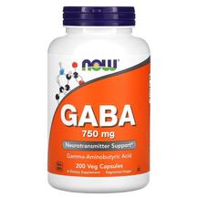 ГАМК 750 мг GABA 750 mg NOW 200 капсул