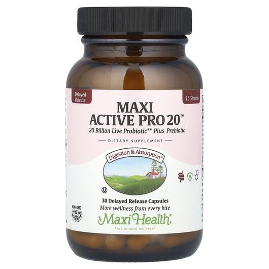 Основне фото товара Maxi Health, Maxi Active Pro 20, Пробіотики, 30 капсул