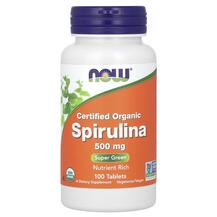 Spirulina 500 mg Спирулина 500 мг NOW Foods 100 таблеток