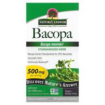 Бакопа Моньє Bacopa 500 mg Nature's Answer 90 капсул