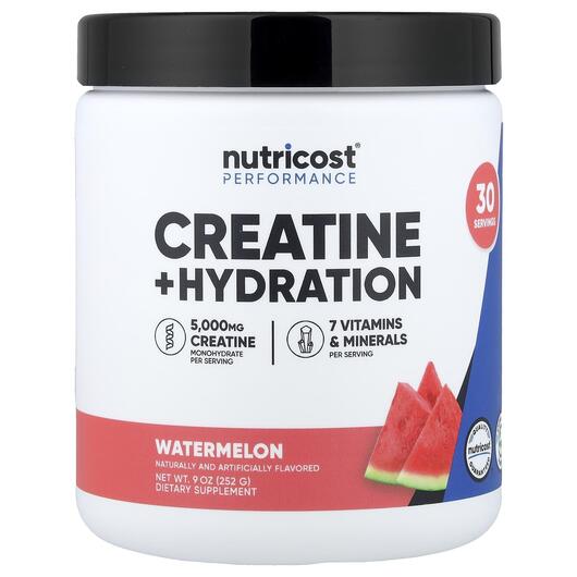 Основне фото товара Performance Creatine + Hydration Watermelon, Електроліти, 252 г