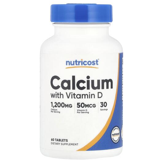 Основне фото товара Nutricost, Calcium with Vitamin D, Кальцій, 60 таблеток