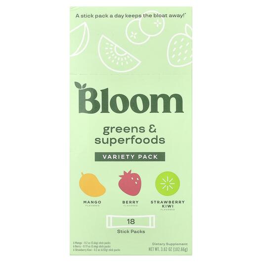 Основное фото товара Поддержка пищеварения, Greens & Superfoods Variety Pack, 18 ш