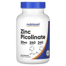 Zinc Picolinate 30 mg Цинк Пиколинат Nutricost