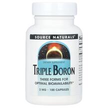 Бор Triple Boron 3 mg Source Naturals 100 капсул