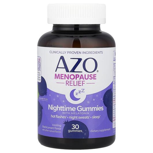 Основне фото товара Menopause Relief Nighttime Gummies With Melatonin, Мелатонін, 30 