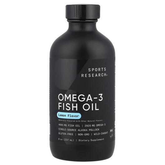 Основное фото товара Sports Research, Омега 3, Omega-3 Fish Oil Lemon, 237 мл