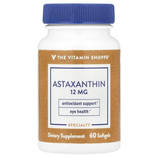 Основное фото товара TheVitaminShoppe, Астаксантин, Astaxanthin 12 mg, 60 капсул